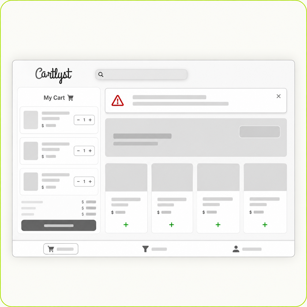 Cartlyst wireframe scan