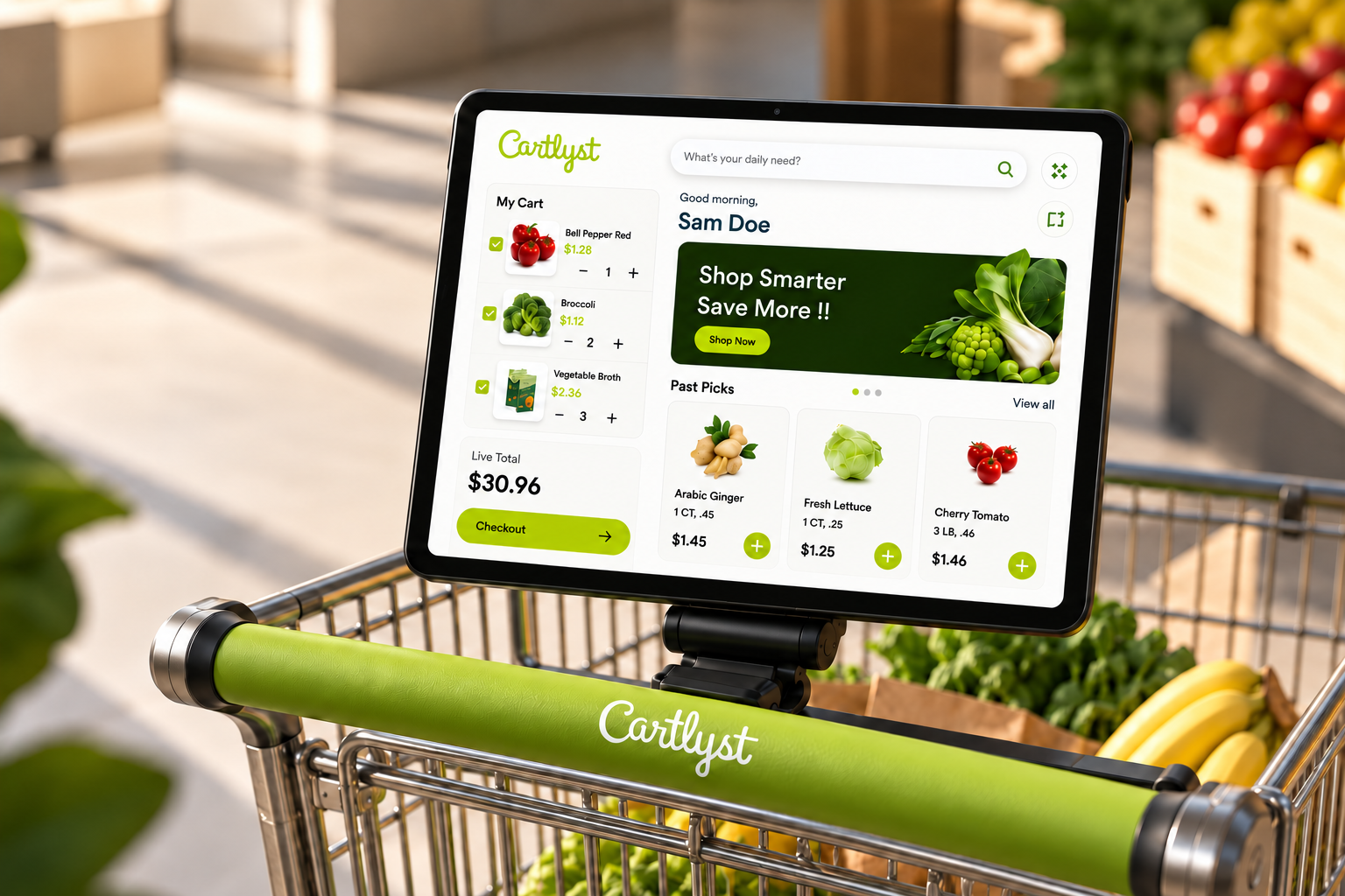Cartlyst smart grocery cart interface